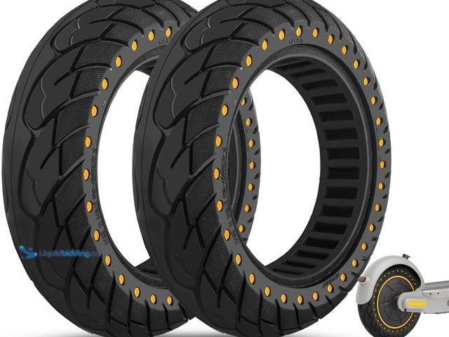 Lot 49-3513408 - 10x2.5 Inch Solid Tire, Fit for 60/70-6.5 Original Tire, Fit for VOLPAM SP01 Aovopro ESMAX Ninebot M...