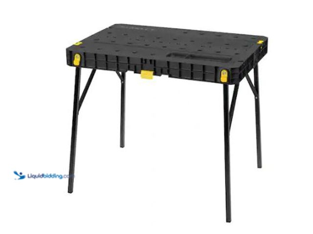 Lot 49-1624734 - Stanley 33-1/2 in. x 23-1/2 in. Fold-Up Workbench Model # STST11552, Unused, Scuffs and Scratches. R...