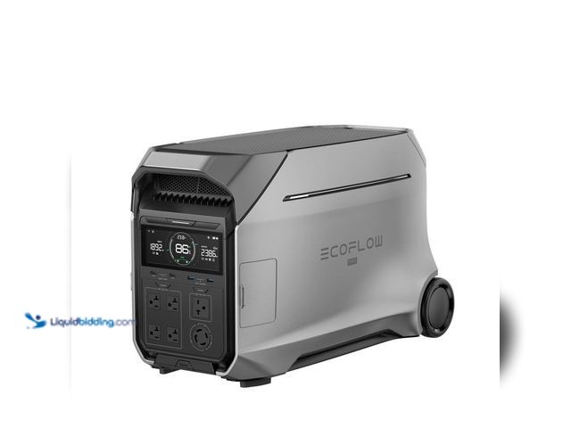 Lot 49-5512295 - EcoFlow 4096Wh DELTA Pro 3,4000-Watt Output, LFP Power Station, Home Backup, Camping, Push-Button St...