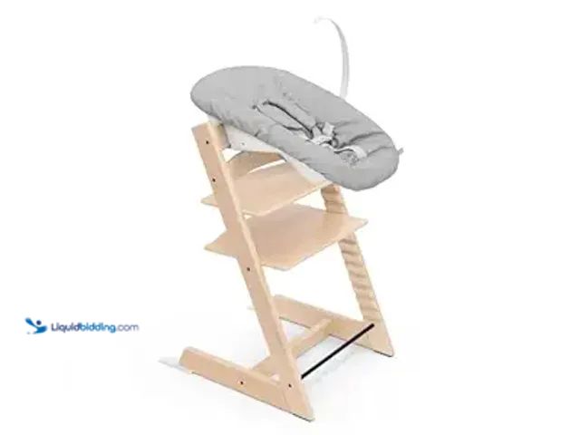 Lot 49-5450032 - Tripp Trapp Chair from Stokke (Natural) + Tripp Trapp Newborn (Grey) - Cozy, Safe & Simple to Use - ...