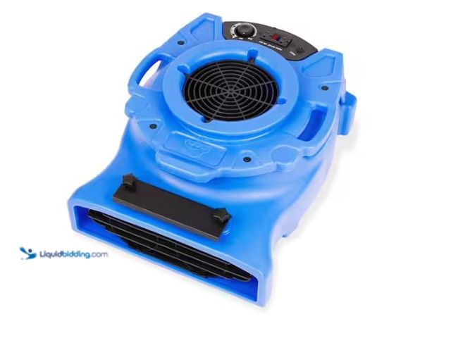 Lot 49-1627408 - B-Air 1/4 HP Low Profile Blue Air Mover Blower Fan for Water Damage Restoration Carpet Dryer Floor M...