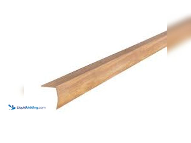 Lot 49-5488510 - QTY 3 - M-D Building Products 1.125 in. x 1.125 in. x 36 in. Oak Aluminum Stair Nosing. Model # 3200...