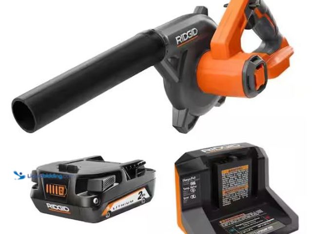 Lot 49-1514943 - RIDGID 18V Cordless Compact Jobsite Blower Kit with 2.0 Ah Battery and Charger Model # R86043KSBN, U...