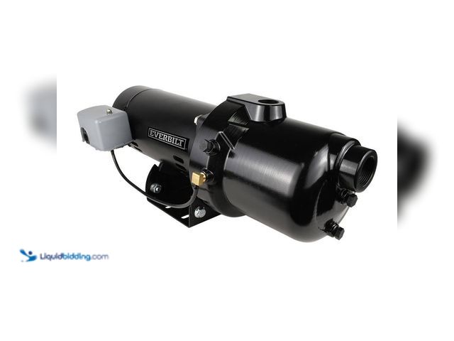 Lot 49-5435546 - Everbilt 1/2 HP Plastic Shallow Well Jet Pump Used