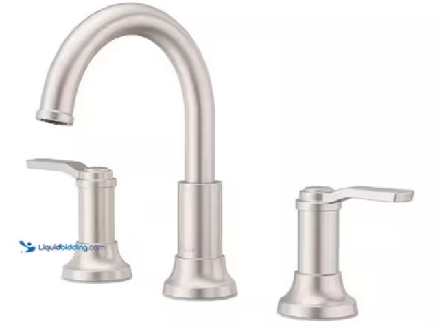 Lot 49-3631133 - Pfister Briscoe 8 in. Widespread Double Handle Bathroom Faucet in Spot Defense Brushed Nickel, Model...