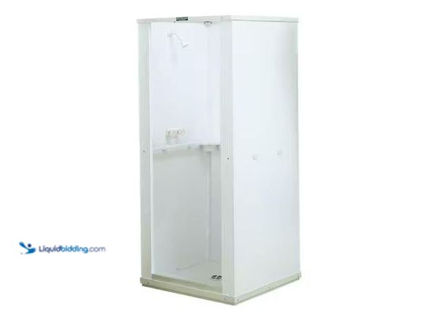 Lot 49-1577520 - Durastall 32 in. x 32 in. x 75 in. Shower Stall with Standard Base in White, Model # 68, Slightly us...
