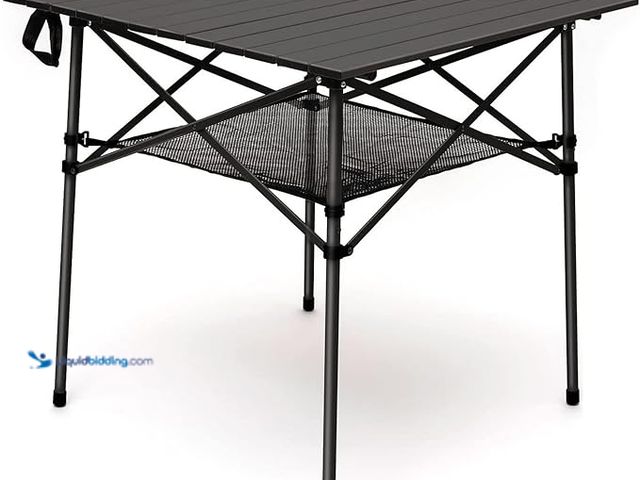 Lot 49-3472722 - SUNNYFEEL Outdoor Folding Table | Lightweight Compact Aluminum Camping Table, Roll Up Top 4 People P...