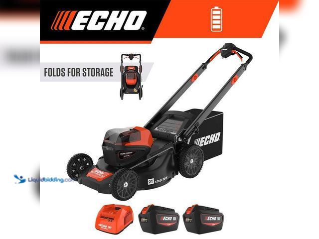 Lot 49-1532377 - ECHO 56V 21 in. Cordless Battery 3-in-1 Walk Behind Self-Propelled Lawn Mower w/ (2) 5Ah Batteries a...
