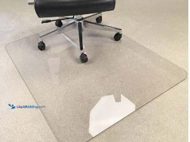 Lot 49-5436152 - 2Pack Crystal Clear 1/5" Thick 47" x 35" Heavy Duty Hard Chair Mat, Can be Used on Carpet or Hard Fl...