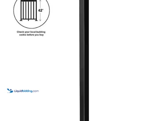 Lot 49-5489163 - PEAK Aluminum Railing 42 in. H x 4 in. W Black Aluminum Deck Railing Stair Post. Model # 50051. New