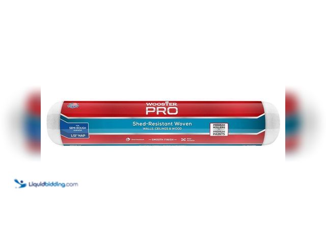 Lot 49-5413581 - Wooster
14 in. x 1/2 in. High-Density Fabric Pro White Woven Roller Cover Applicator/Tool 6PK NEW