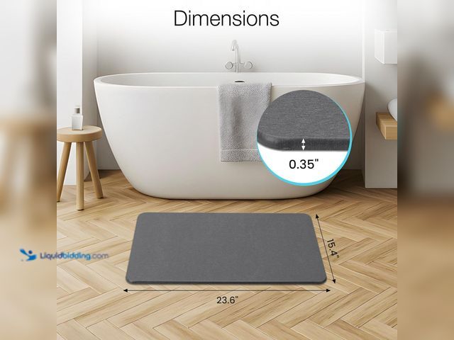Lot 49-5544197 - QTY 2 - Diatomite Stone Bath Mat, Premium Non-Slip Natural Diatomaceous Earth Bathtub Quick Drying M...