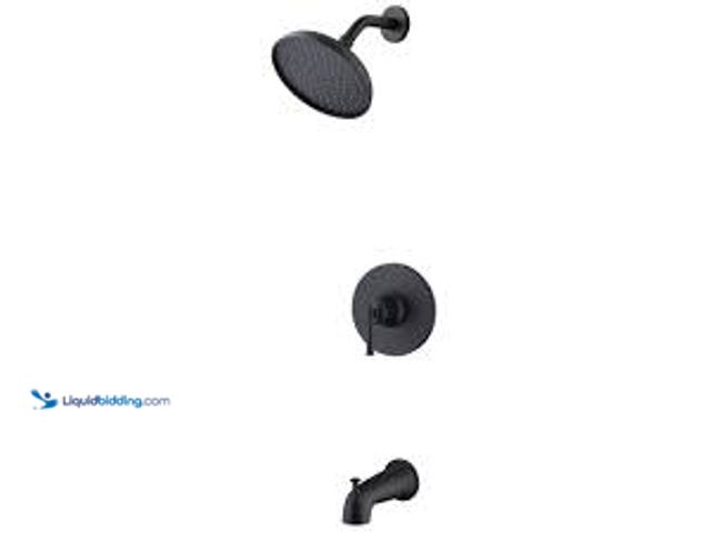 Lot 49-1629134 - Glacier Bay Oswell Single Handle 1-Spray Tub and Shower Faucet 1.8 GPM in Matte Black (Valve Include...