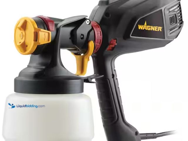 Lot 49-1631368 - Wagner Flexio 2500 Electric Handheld HVLP Paint Sprayer, Model # 2409509, Slightly used, Has attachm...