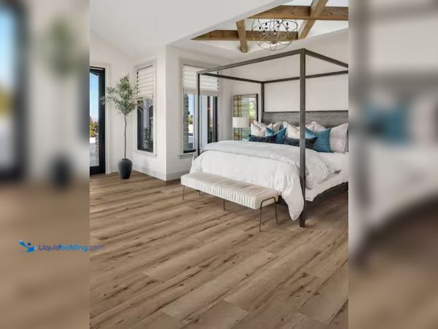 Lot 49-1567638 - Approx. 240 sq. ft. of Lifeproof Stratton Oak 9.5 in. W x 50.6 in. L Waterproof Hybrid Resilient Flo...