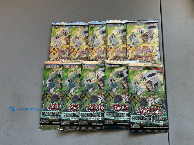 Lot 49-1977210 - Other WOW AMAZING LOT OF 10 FACTORY SEALED KONAMI YU-GI-OH LEGENDARY DUELIST SYNCHRO STORM 1ST EDITI...