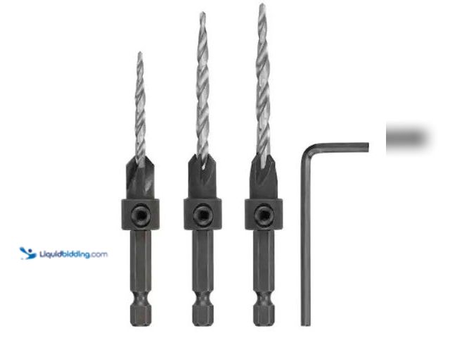 Lot 49-3612804 - Lot of (2) DEWALT Steel Countersink Drill Bit Set (3-Piece), Model # DW2535, New.  Ref#BIN0716
