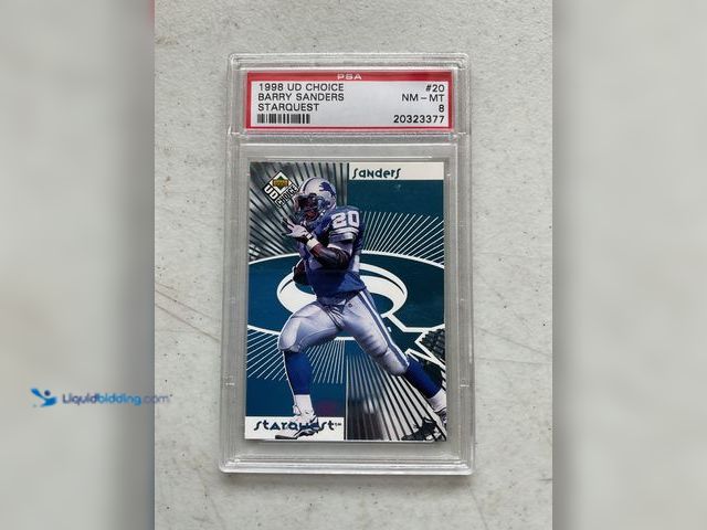 Lot 49-5341526 - WOW GRADED CARD! 1998 UD CHOICE BARRY SANDERS STARQUEST #20 PSA GRADED 8 NM-MT
