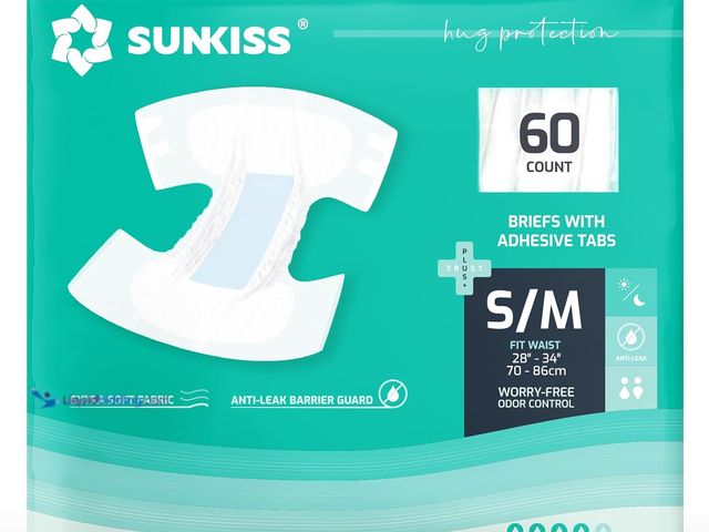 Lot 49-5448726 - SUNKISS TrustPlus Adult Diapers with Maximum Absorbency, Disposable Incontinence Briefs with Tabs fo...