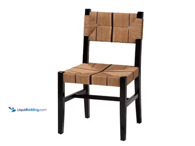 Lot 49-1614066 - Bali & pari Prita Natural Brown and Black Dining Chair Model # 249-13883-HD, Used, Scuffs and Scratc...