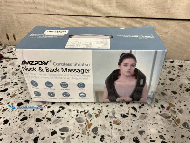 Lot 49-3531213 - AMZPONY® Cordless Neck Massager for Pain Relief Deep Tissue, Rechargeable Shiatsu Neck and Back Mass...