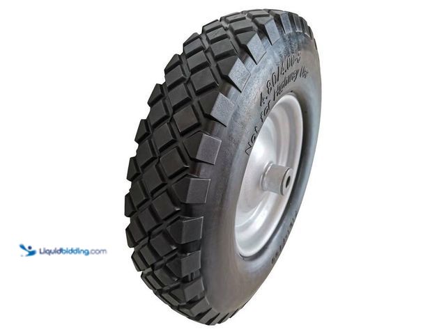 Lot 49-2023197 - Husky 15.5 in. Flat Free Wheelbarrow Tire. Model # 15.5inch WHEEL. MSRP $45. Unused, dirty.  Ref#SB0...