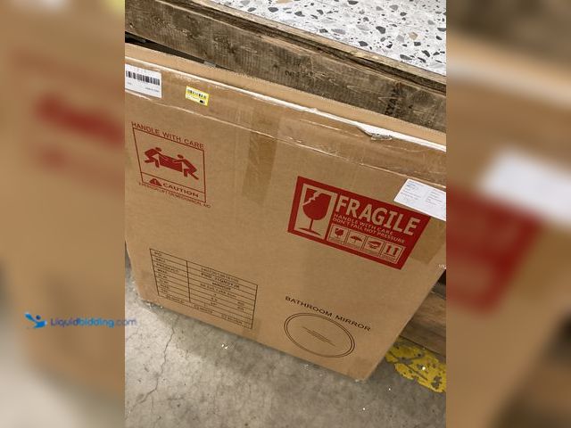 Lot 49-5460993 - Round Bathroom Mirror PHO_11QNUYJK (Gold) Item is unused.