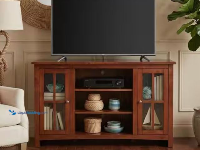 Lot 49-1632160 - International Concepts 48 in. Espresso Wood TV Stand Fits TVs Up to 50 in. with Storage Doors, MSRP ...
