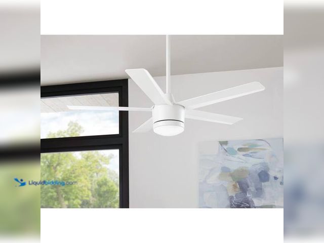 Lot 49-3564245 - Home Decorators Collection
Merwry 52 in. Intergrated LED Matte White Ceiling Fan With Light And Rem...