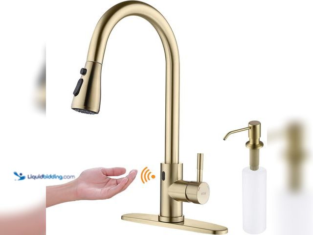 Lot 49-5548849 - Touchless Faucet with Pull Down Sprayer, Motion Sensor & Soap Dispenser - Single High Arc Pull Out F...
