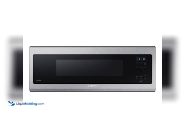 Lot 49-5439695 - Samsung 1.1 cu. ft. 1100 W Fingerprint Resistant Stainless Steel Smart SLIM Over-the-Range Microwave...