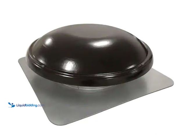 Lot 49-1624467 - Master Flow 1250 CFM Black Power Roof Mount Attic Fan Model # ERV5BL, Slightly Used, Scuffs and Scra...