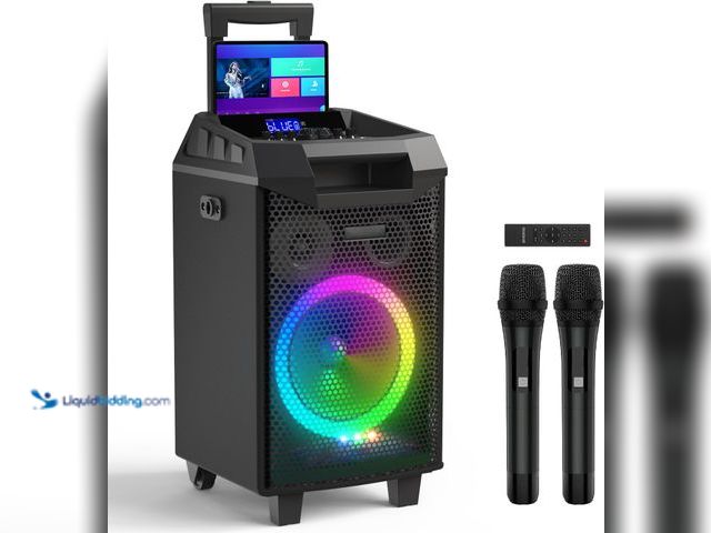 Lot 49-5453159 - VeGue Karaoke Machine, Bluetooth Speaker PA System for Adults & Kids with 2 Wireless Microphones, 8'...