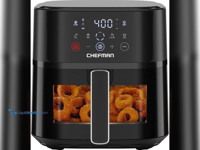Lot 49-3563833 - Chefman Air Fryer – 6 QT Compact Airfryer for Quick & Easy Meals, Features Hi-Fry Technology for Ext...
