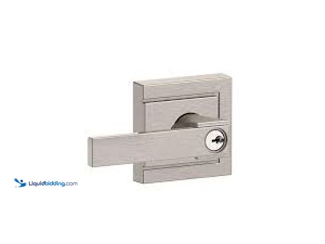 Lot 49-5458926 - Schlage Northbrook Satin Nickel Entry Door Handle with Upland Trim. Model # F51 V NBK 619 ULD. Unuse...