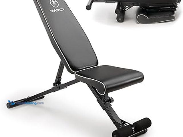Lot 49-5407332 - Marcy Foldable Adjustable Utility Weight Bench, Strength Training Home Gym for Full Body Workout. Mo...