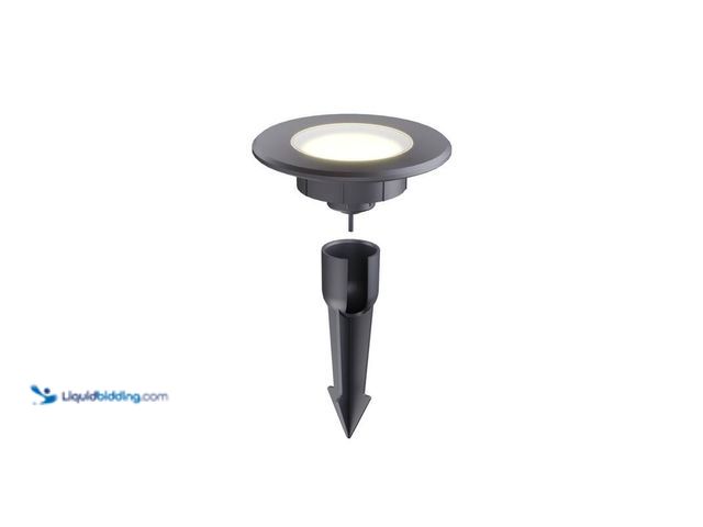 Lot 49-5406745 - Hampton Bay 150 Lumens Low Voltage Black Integrated LED Round Outdoor Inground Well/Deck Light, Mode...