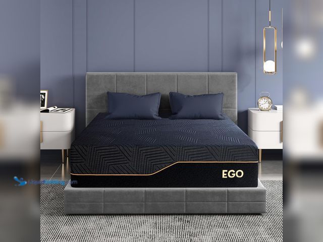 Lot 49-5469911 - EGOHOME 14 Inch King Size Memory Foam Mattress for Back Pain, Cooling Copper Gel Bed in a Box, Foam ...