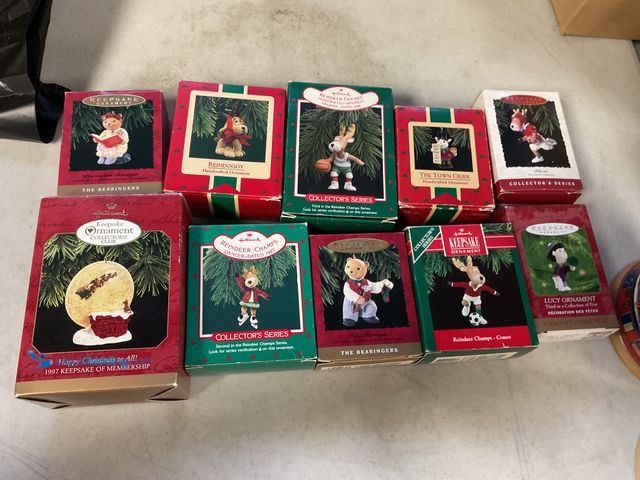 Lot 49-1505297 - COLLECTIBLE LOT OF 10 VINTAGE HALLMARK KEEPSAKE ORNAMENTS IN ORIGINAL BOXES INCLUDING HAPPY CHRISTMA...
