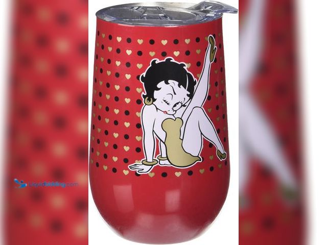 Lot 49-3513541 - Lot of 3. Spoontiques  Betty Boop Stainless Wine Tumbler [Model: 16930], Spoontiques Wonder Woman Lo...