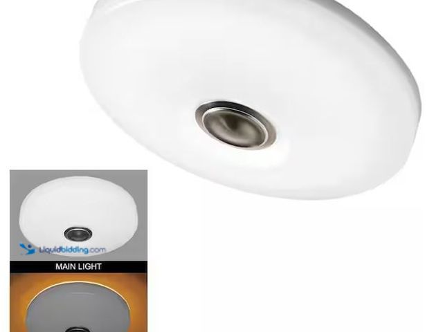 Lot 49-3532014 - Commercial Electric
Low Profile 11 in. LED Flush Mount w/Night Light Feature - 2 Decorative Medalli...