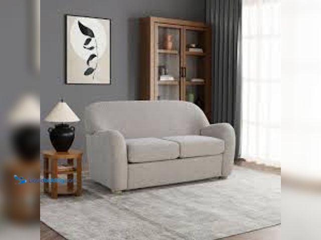 Lot 49-5485517 - Gleason 57.1 in. Pebble Grey Polyester 2-Seater Loveseat. Model # 132A023PEB. Unused