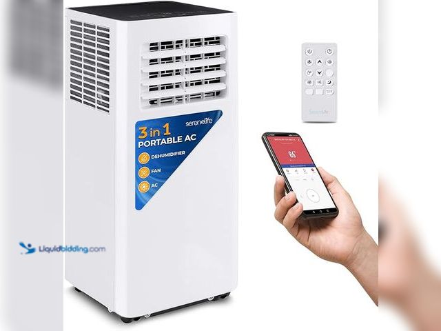 Lot 49-5446931 - SereneLife Small Air Conditioner Portable 8,000 BTU with Built-in Dehumidifier - Portable AC unit fo...