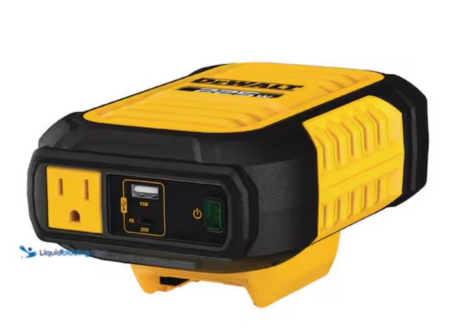 Lot 49-3614367 - DEWALT 2-Way 225-Watt Power Inverter, Model # DXAEPIP2W, Slightly used, No battery, No attachments, ...