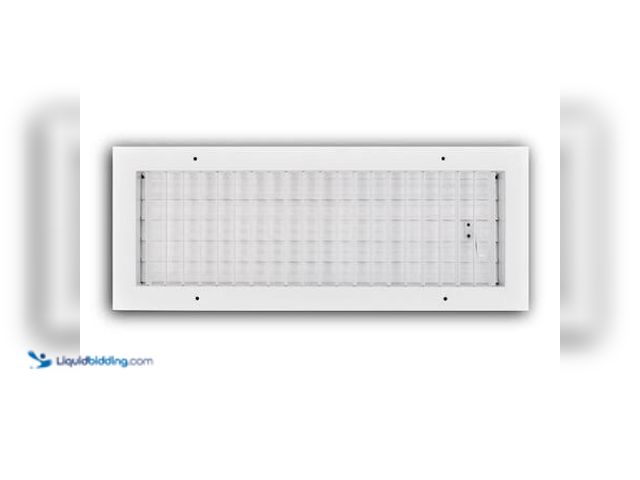 Lot 49-5553451 - QTY 6 - Everbilt 18 in. x 6 in. 1-Way Aluminum Adjustable Wall/Ceiling Register Model # HA210VM 18X0...