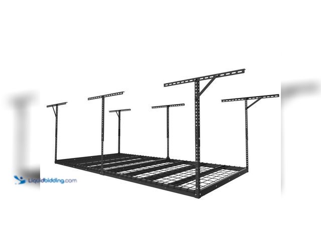 Lot 49-5447651 - FLEXIMOUNTS Max Series 48 in. W x 96 in. D x 24 - 40 in. H Black Heavy Duty Ceiling Mounted Overhead...