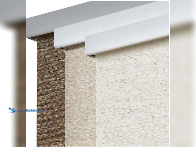 Lot 49-3463479 - Persilux Free-Stop Cordless Blinds for Windows, Natural Woven Fabric Light Filtering Roller Shades f...