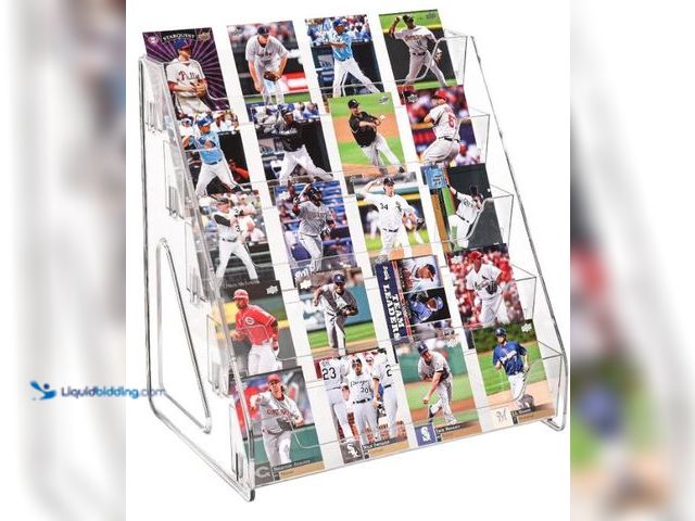 Lot 49-1549497 - 2 Pack Upgraded 5 Tier Acrylic Card Display Stand, Clear Display for Greeting Cards, Sports Cards, P...