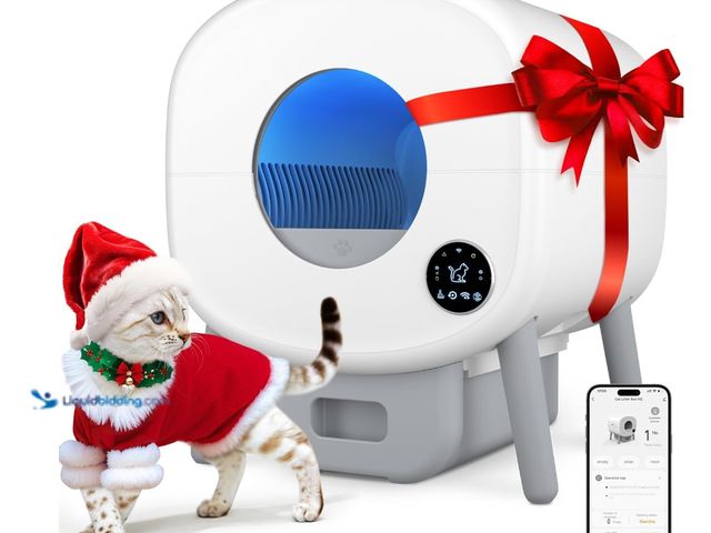 Lot 49-3481641 - Cumrige Self Cleaning Litter Box, Large Capacity Automatic Cat Litter Box Self Cleaning for Cats, Ap...