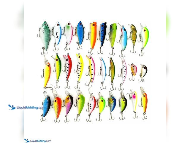 Lot 49-1802858 - Fishing Lure 30 Piece Set Various Styles/Colors - NEW - Includes 30 different Fishing Lures in vario...